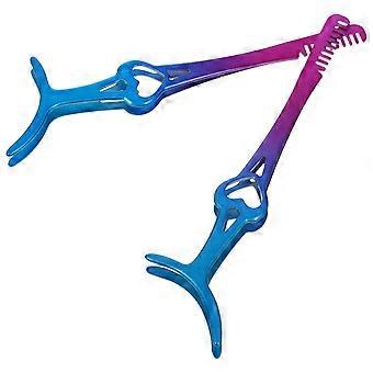 Eyelash Clamp Tweezers Stainless Steel Lash Tweezer with Comb for Precise Makeup 2Pcs