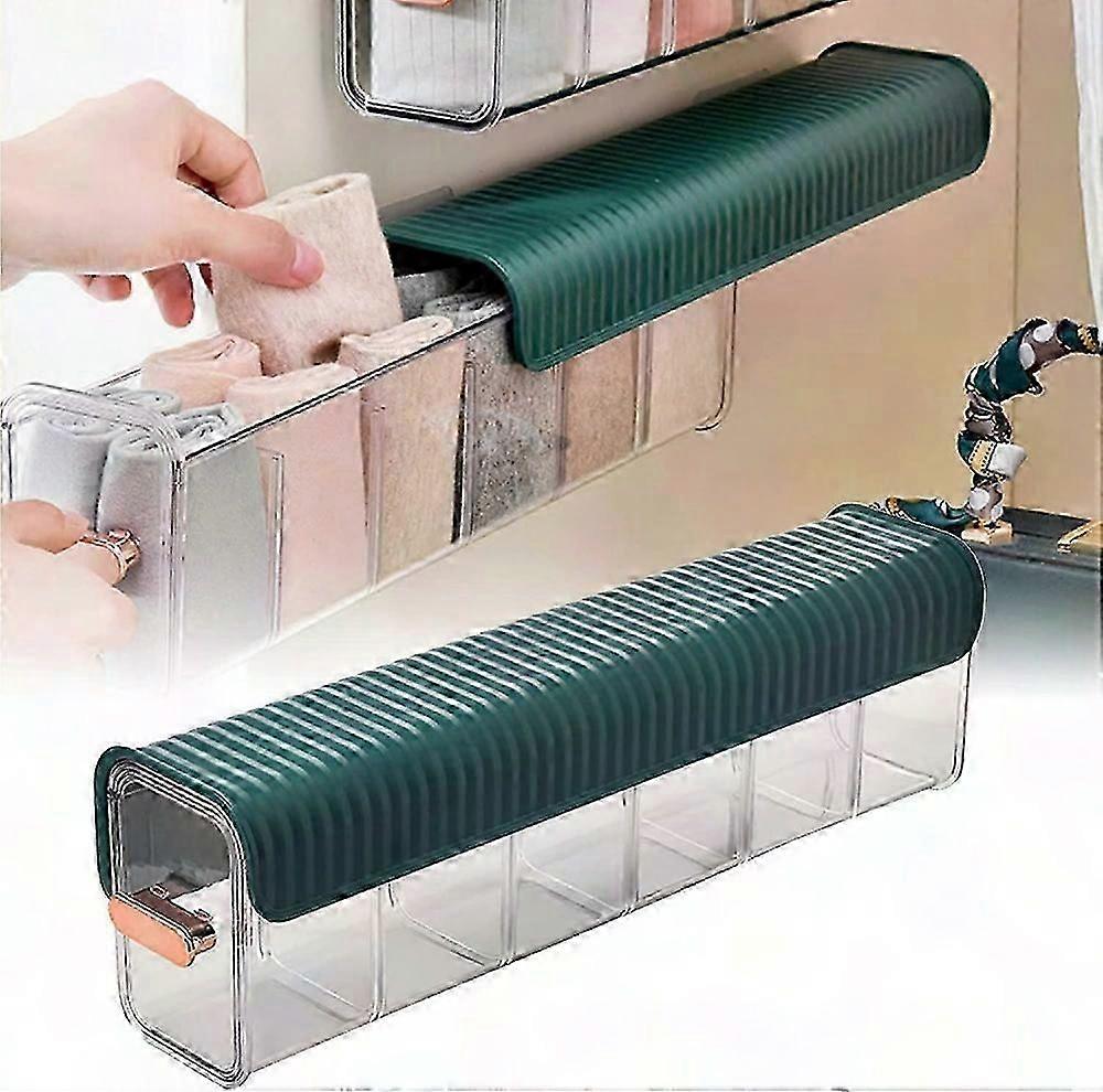 Wall Mount Underwear Drawer Organizer for Socks & Cables Storage
