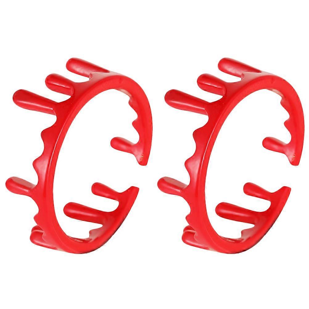 Ring Red Alloy Adjustable Open Ring 2Pcs for Halloween