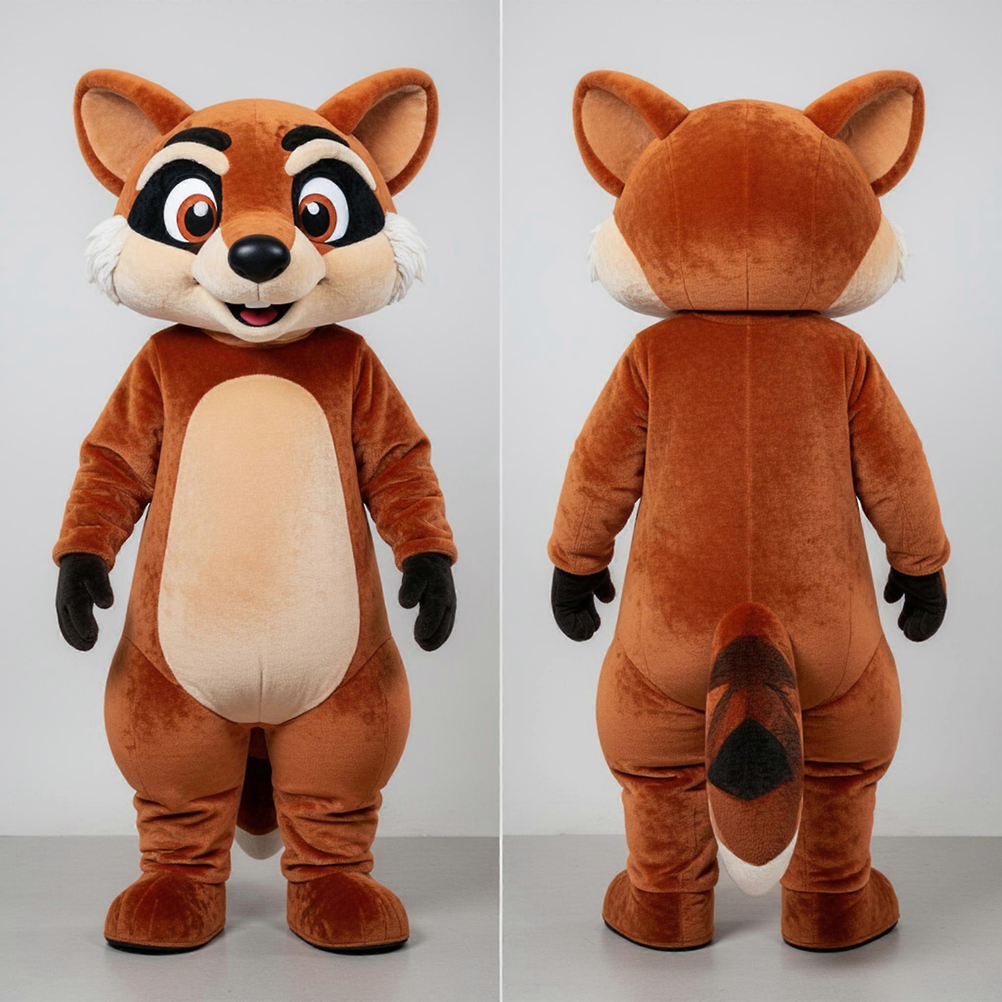 MASTICOT Rust Orange Playful Mongoose Mascot