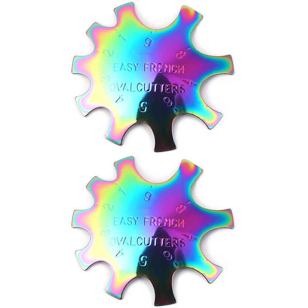 2pcs Manicure French Sculpting Template-e Type Color Platedmake Up