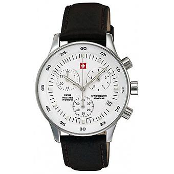 Swiss Military Quartz Analog Man Watch with Cowhide Bracelet SM30052.04