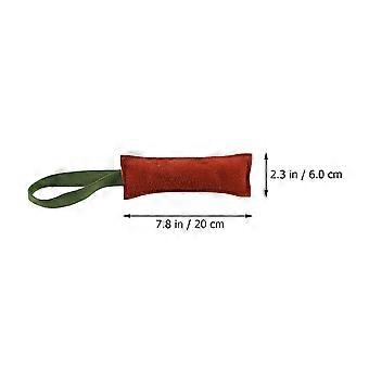 Juguete para perros de color marrón, tipo "tirar", ideal para entrenamiento al aire libre y con asas.