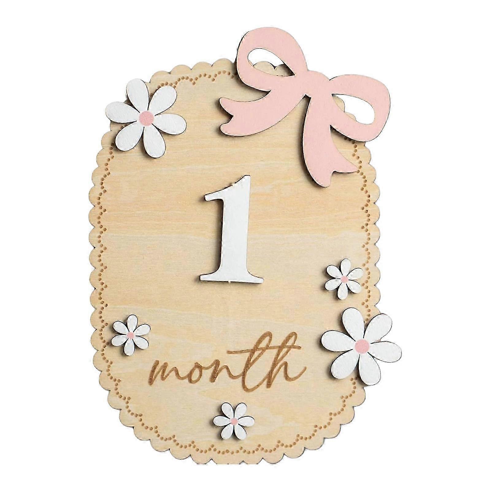 Baby Milestone Ornament Solid Wood