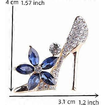 Kristallbrosche in Form eines High Heels, Legierungsschmuck für Damen und Herren.