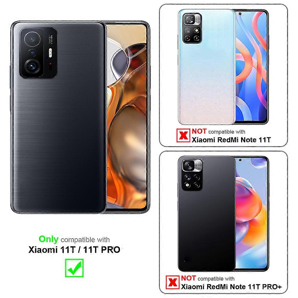 Case compatible with Xiaomi 11T / 11T PRO - Protective case with card slots and stand function