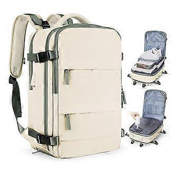 Vacuum Travel Backpack with Built‑in Electric Pump, Large Capacity Compression Carry On Bag for Business Trips