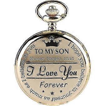 2026 Hot!! Engraved Quartz Pocket Watch with Roman Numbers Display, Precise Time Keeping, Ideal Gift for Family, Friends, Teachers, Necklace Style for