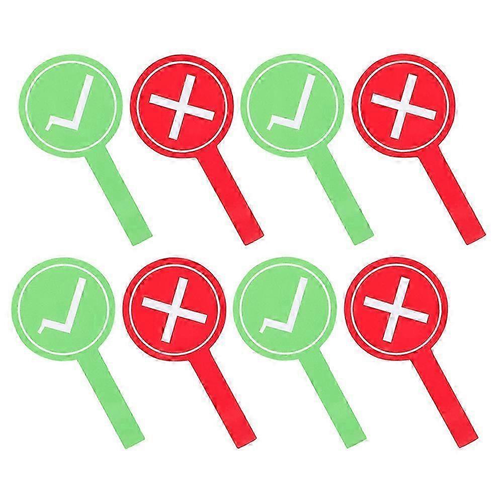 True False Sign Board compatible with Interactive Use 8Pcs Reusable Paddles,x