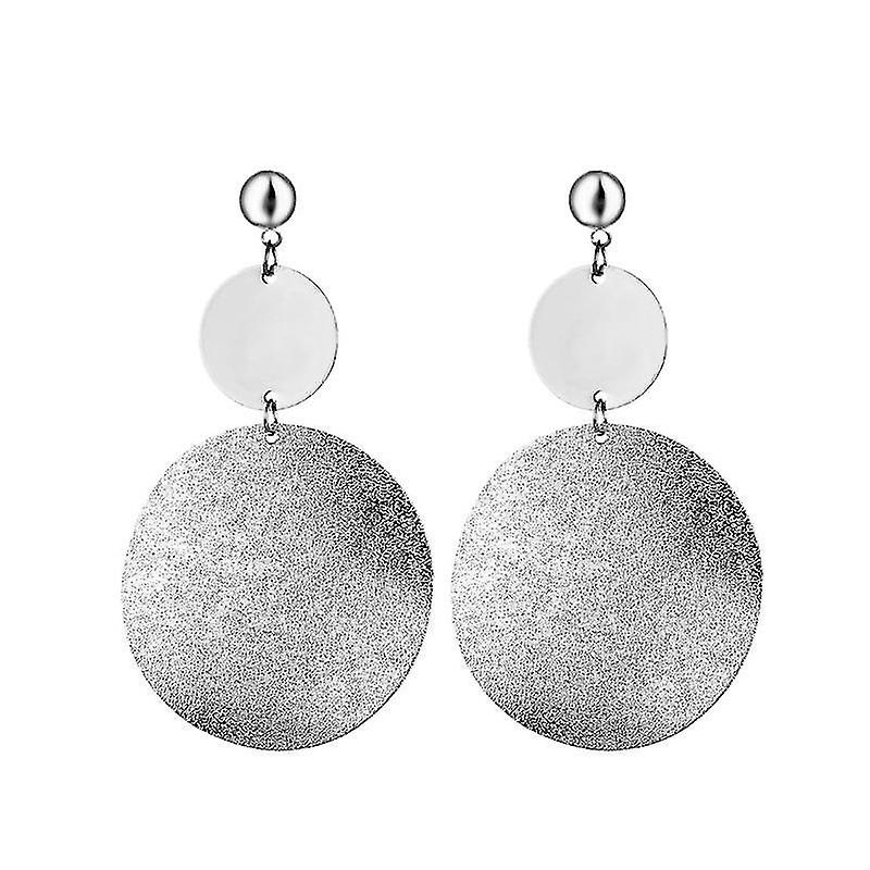 Korean Statement Black Acrylic Drop Earrings