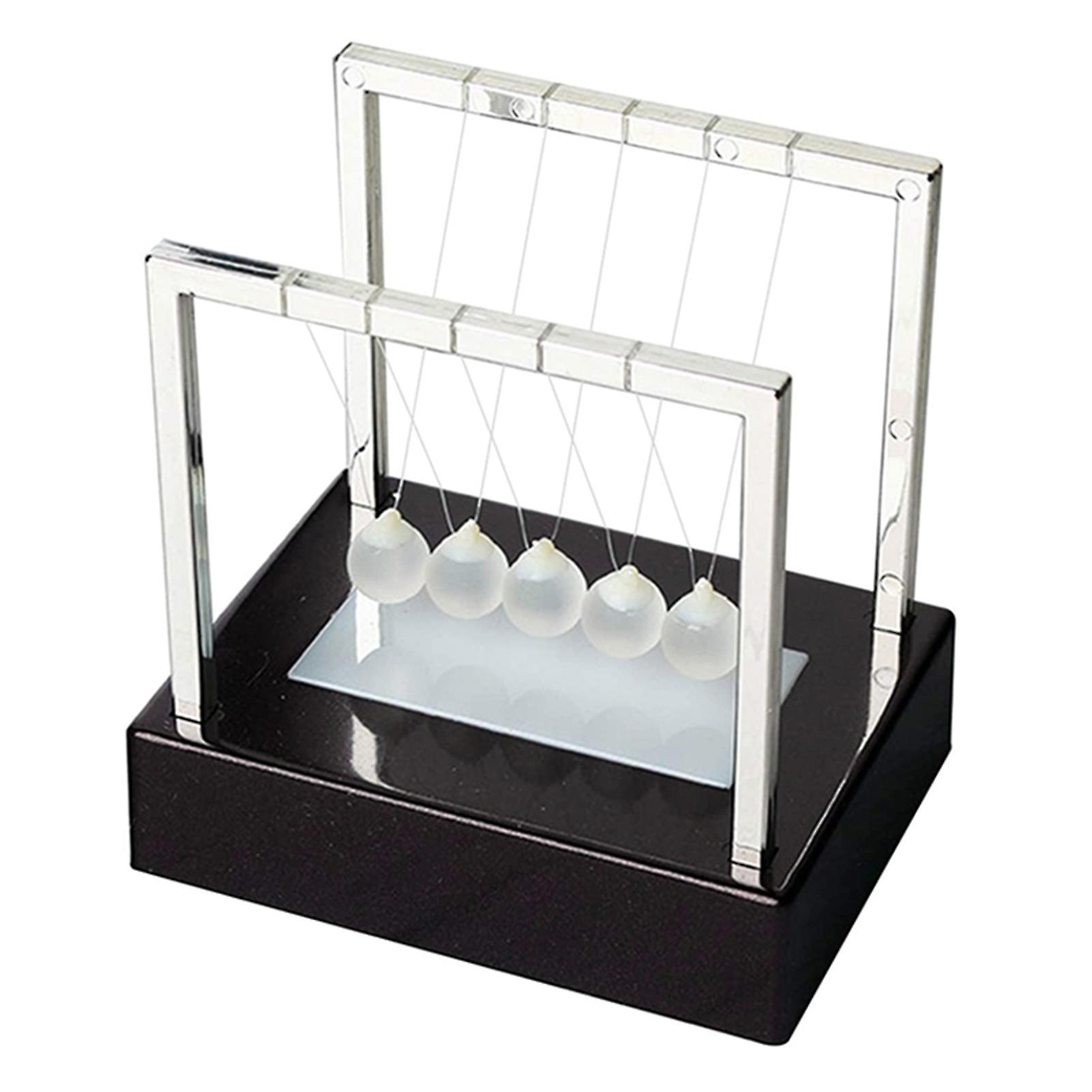 Newtons Cradle Balance Balls Colorful Luminous Fuchsia/Black Base Newtons Cradle Pendulum Balance