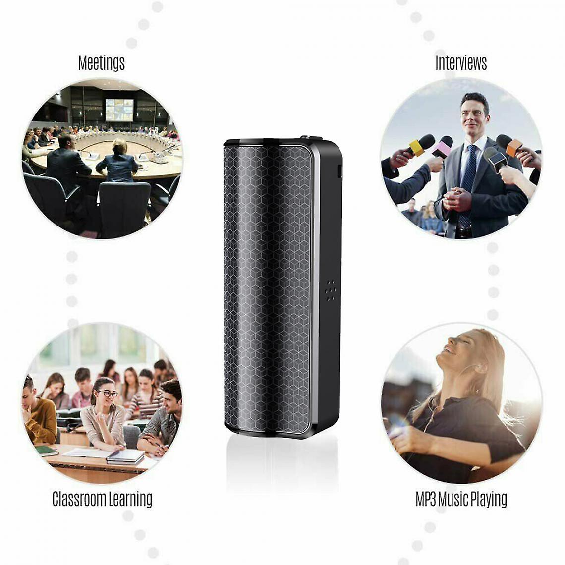 16 جيجا بايت مسجل صوت رقمي صوت منشط ميني USB قلم MP3 تشغيل مشغل MP3 | مسجل شريط رقمي (أسود)