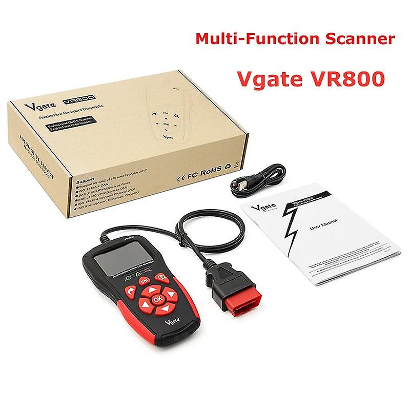 Multi Language Vgate Vr800 Auto Diagnostic Tool Add New Function Vgate Vr800 For Russia/usa/eu/asian Obd2 Car Scanner Pk Elm327