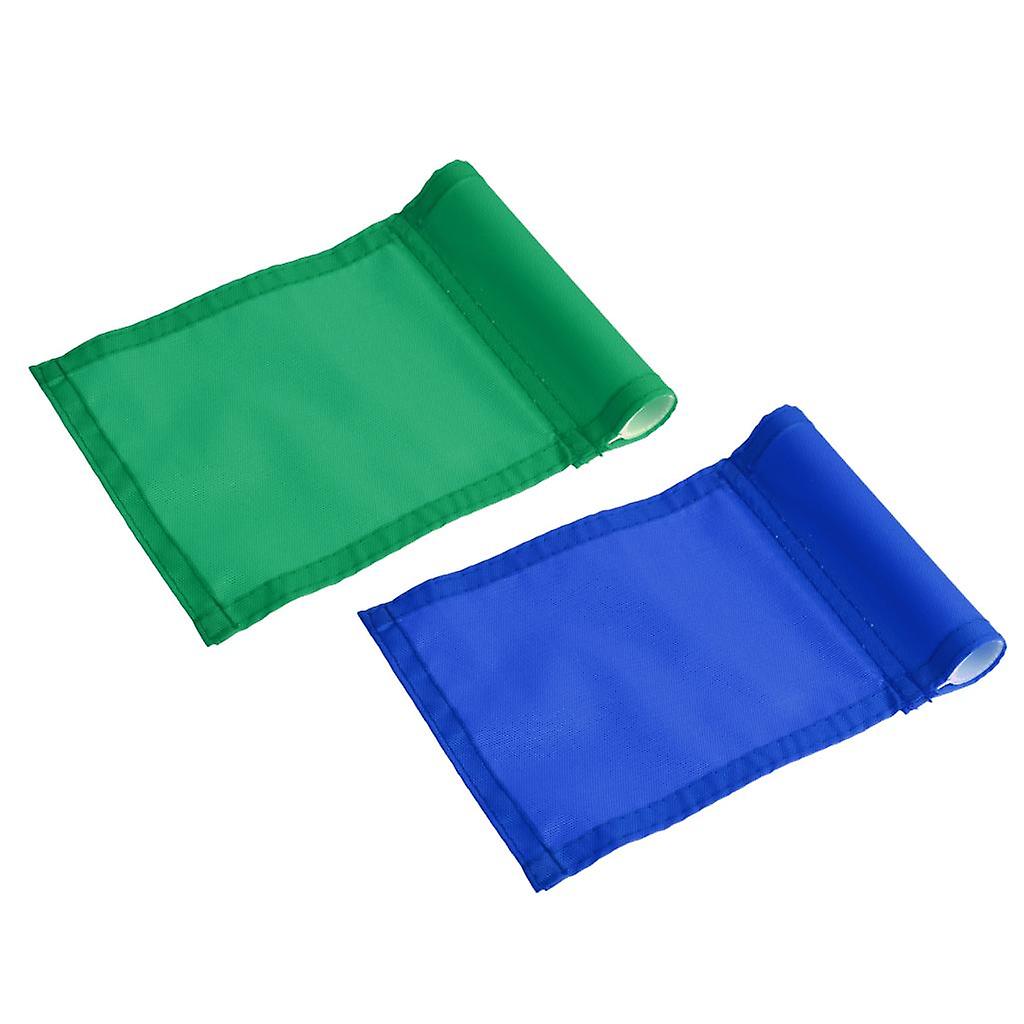 2Pcs Nylon Golf Pole Flag Practicing Putting Green Target Flags 18x13cm