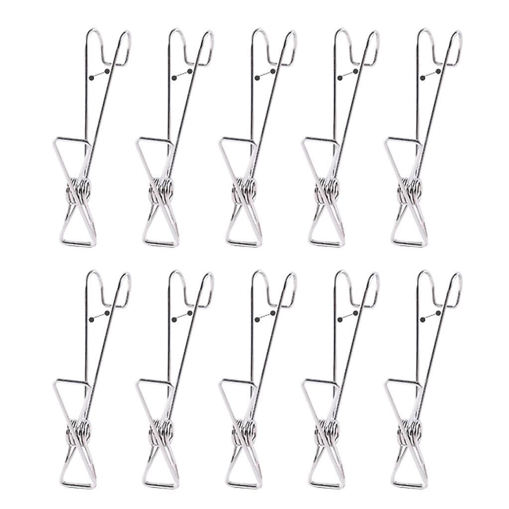 10pcs Long Tail Clip Hanger with Hook Hand Towel Toothpaste Face Cream