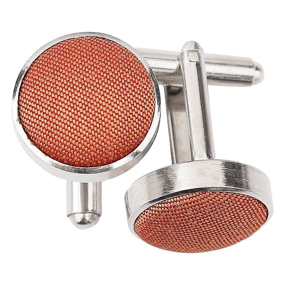 Copper Plain Shantung Cufflinks
