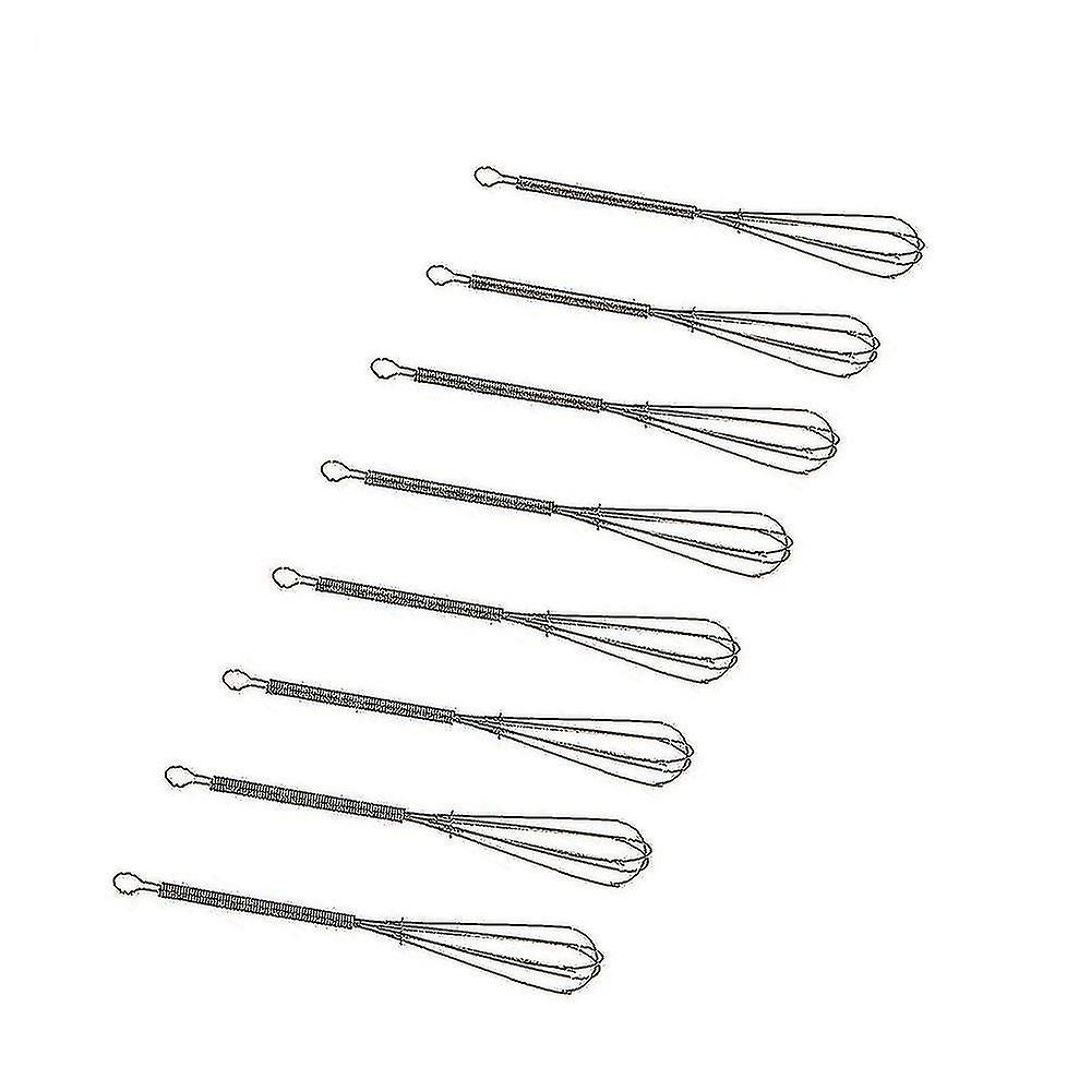 8pcs Mini Balloon Whisk 7in Versatile  Manual Whisk Stirrer