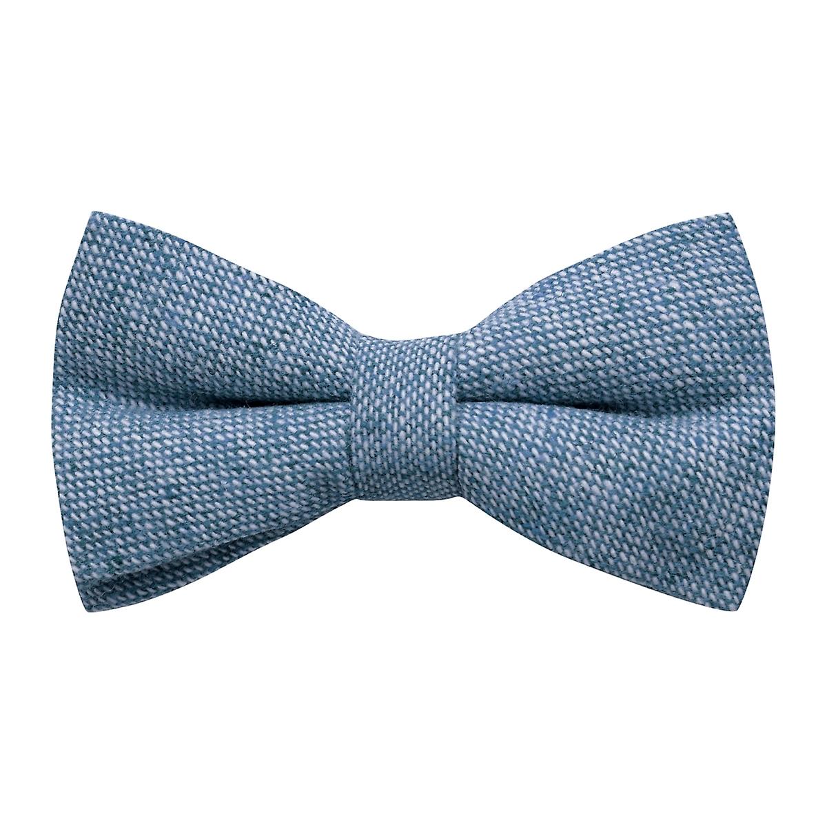 Highland Weave Stonewashed Blue Bow Tie