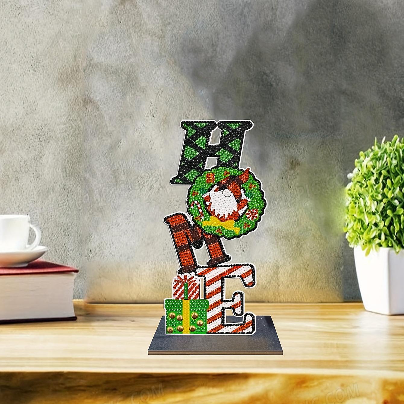 DIY-timanttimaalaus Joulukodin puinen sisustus