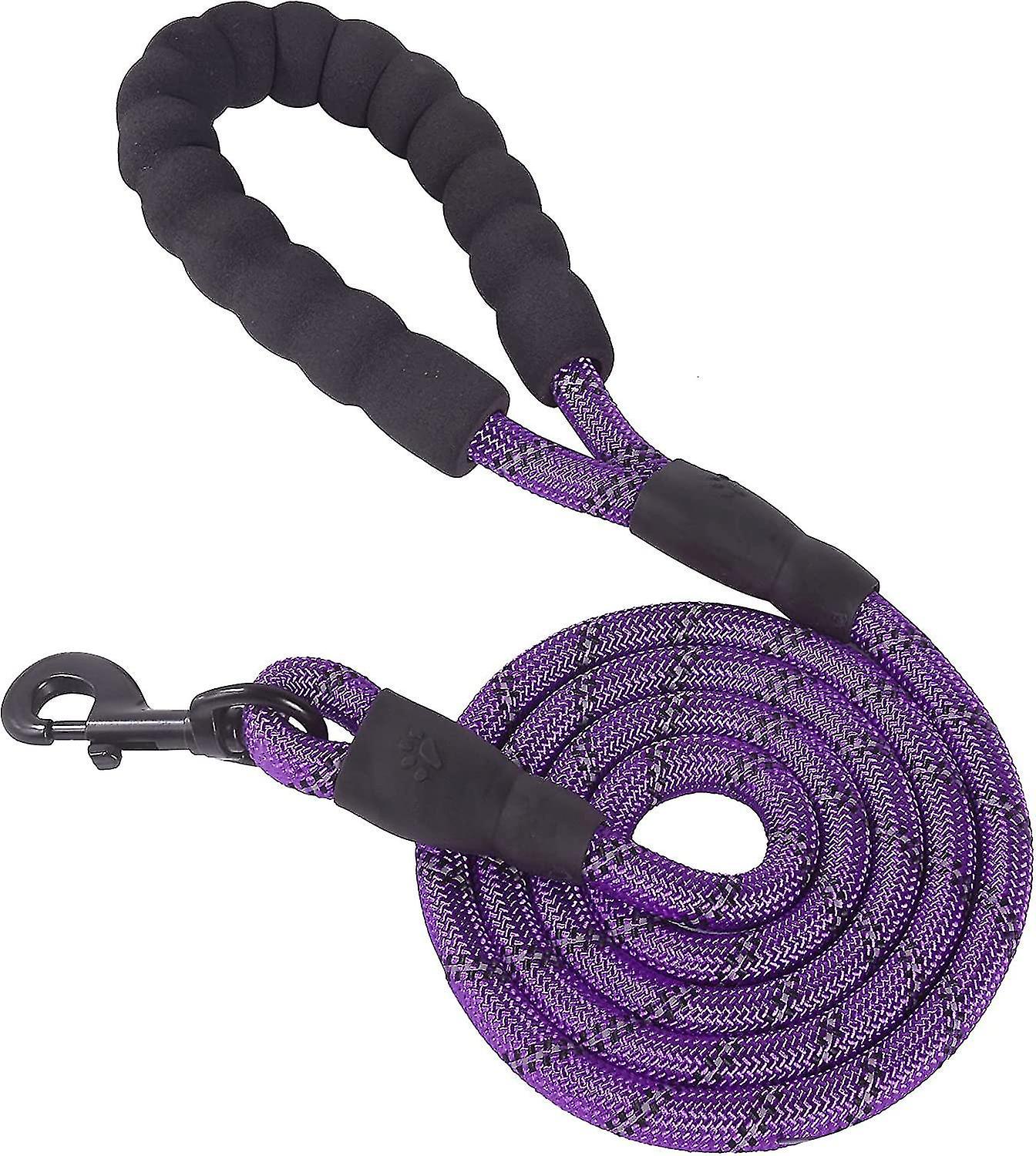 Dog Leash 1.5m Strong Dog Leash With Highly Reflective Wires, 360 Tangle-free And Comfortable Padded
