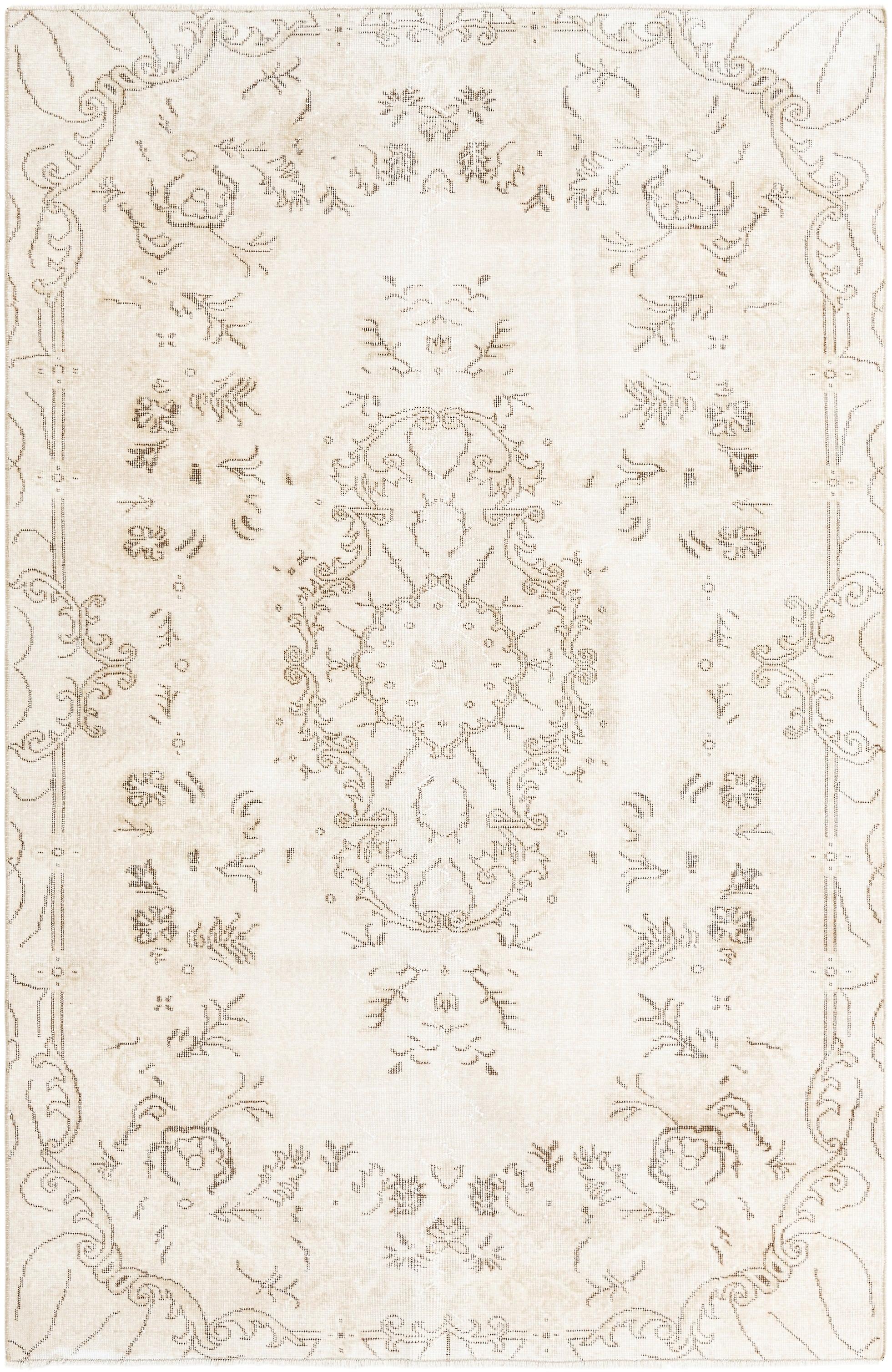 Hadorn Ultra Vintage 165x254 带米色手工火鸡地毯