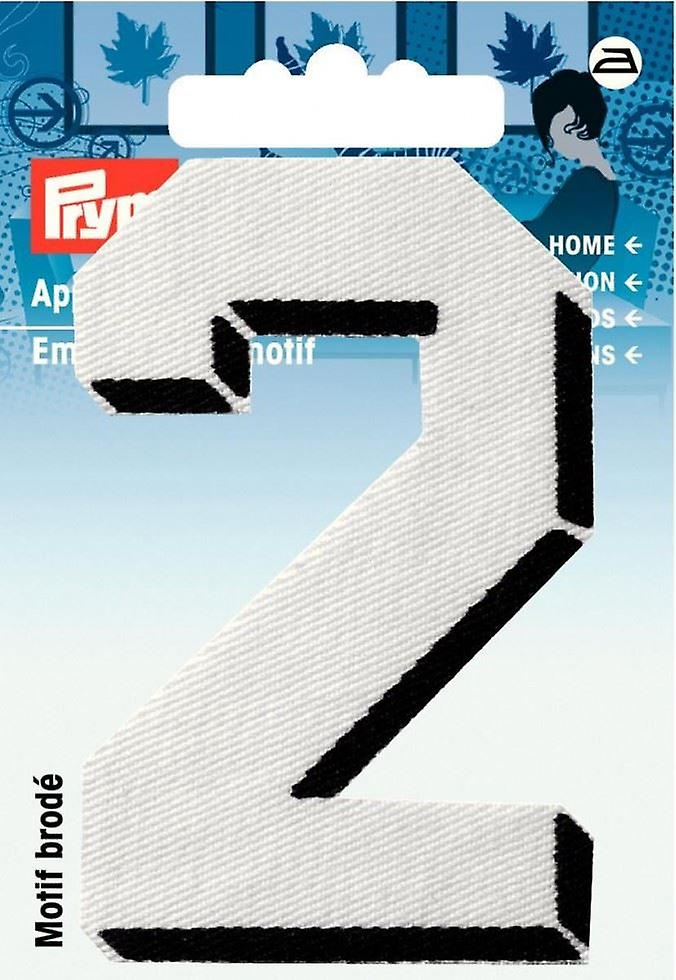 Prym Number Patch Motif Small Number 2 - White - each
