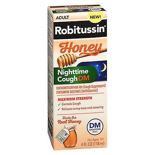 Robitussin Adult Honey Nighttime Cough DM ,4 Oz