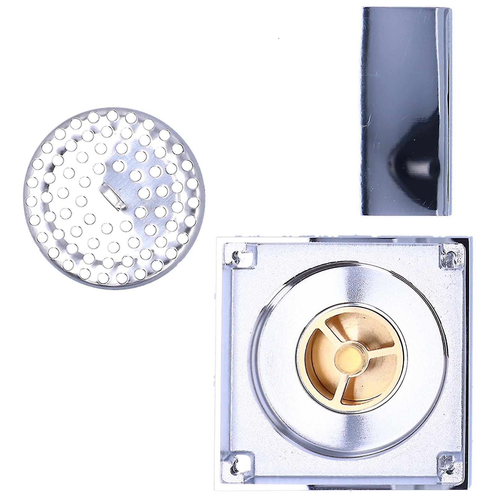 Electroplating Floor Drain Copper Floor Drain Strainer for Kitchen Bathroom Balcony