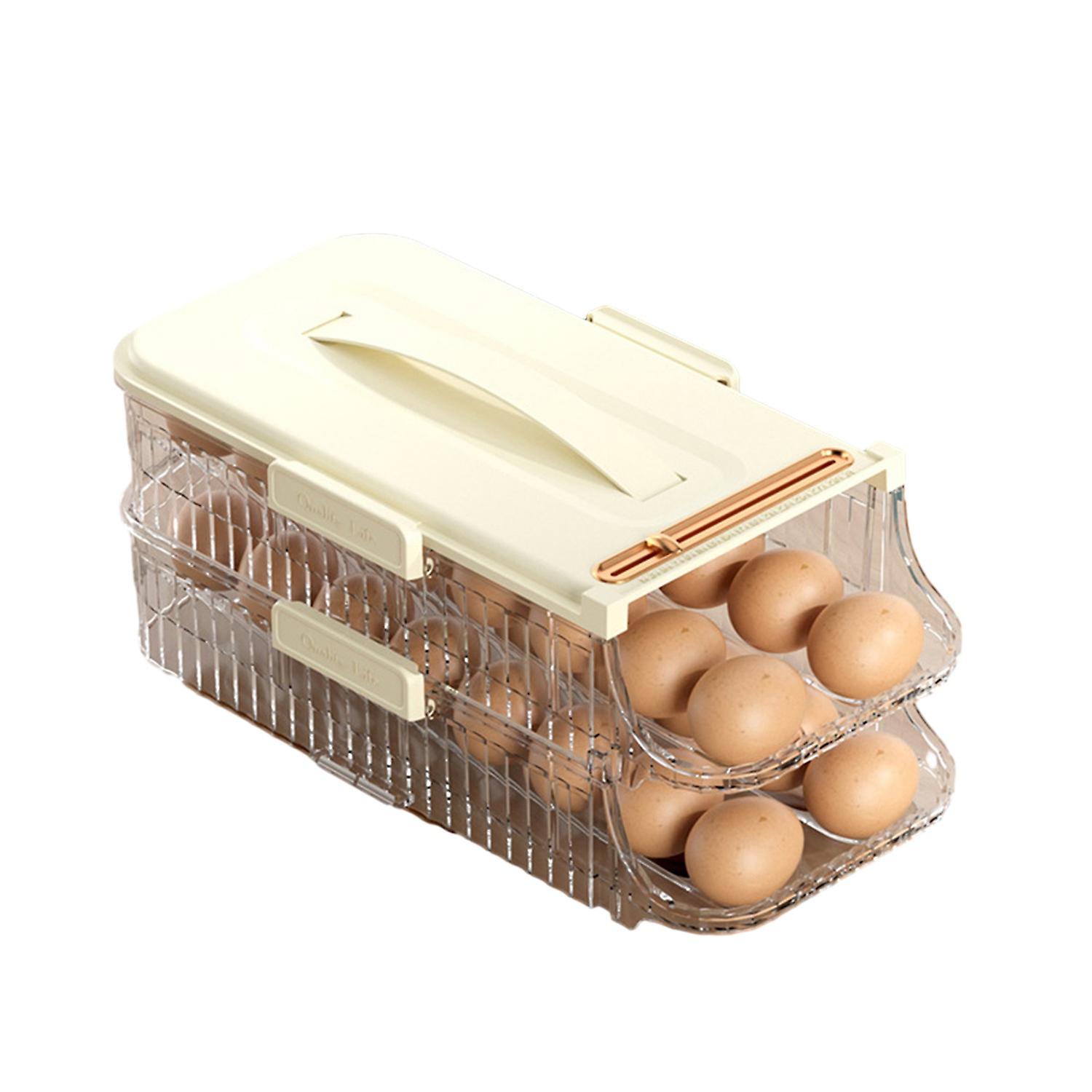 Egg Holder Place Firmly Transparent Stackable Slide Design Refrigerator Side Door Drawer Type Egg St