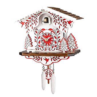 Engstler - 330 Q red - Cuckoo clock - Quartz - Walnut