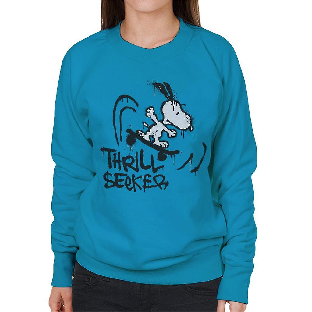 Peanuts Skateboard Snoopy Thrill Seeker Graffiti Women's Sweatshirt