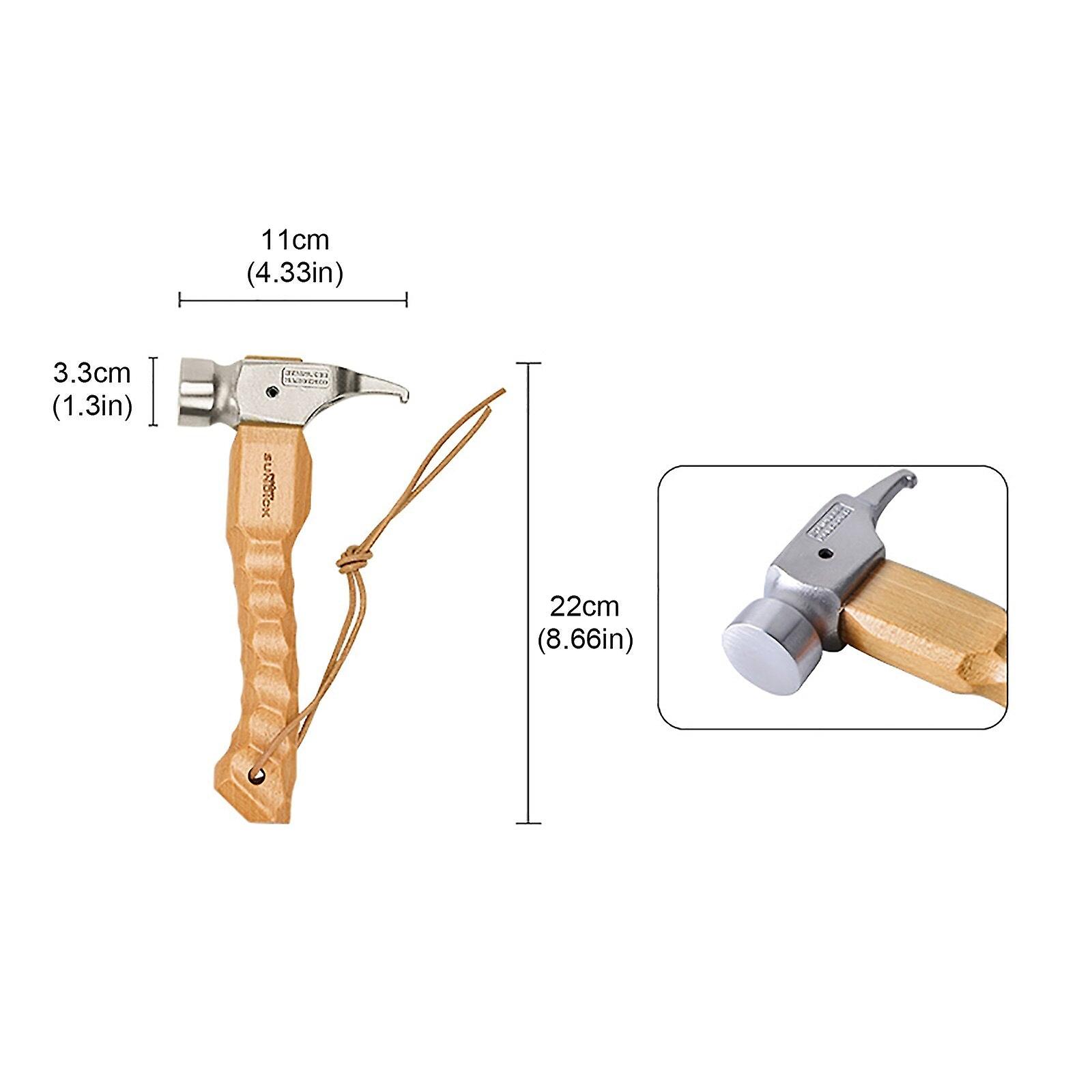 Outdoor Camping Tent Peg Hammer Multifunctional Hiking Fishing Stainless Steel Stakes Nail Puller Hammer Mountaineering Climbing