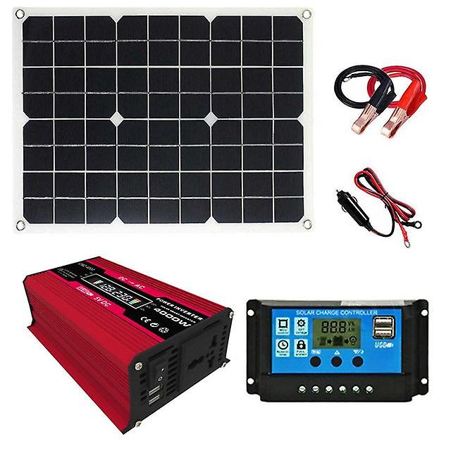 Solar Panel Kit 4000w Solar Power Generator Grid System Power Home System 20v Solar Panel Kit Solar Controllers