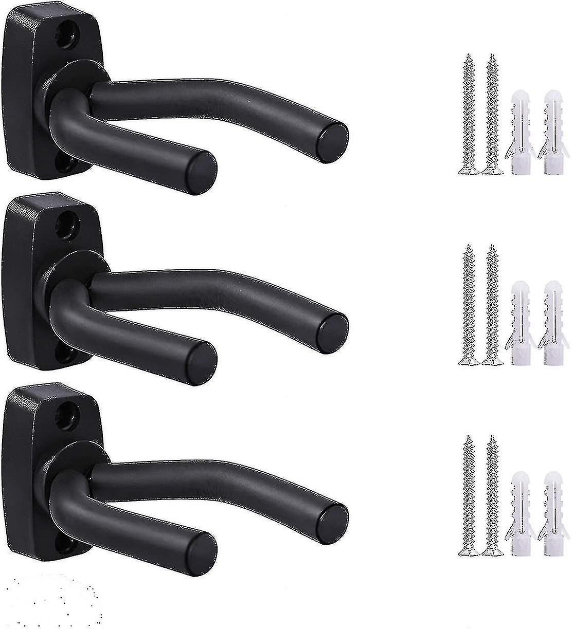 Guitar Hook Wall Mount Guitar Hanger Bracket With Screws,3pcs