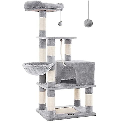 Sturdy Cat Tree with Sisal Posts, Plush, Apartment and Basket