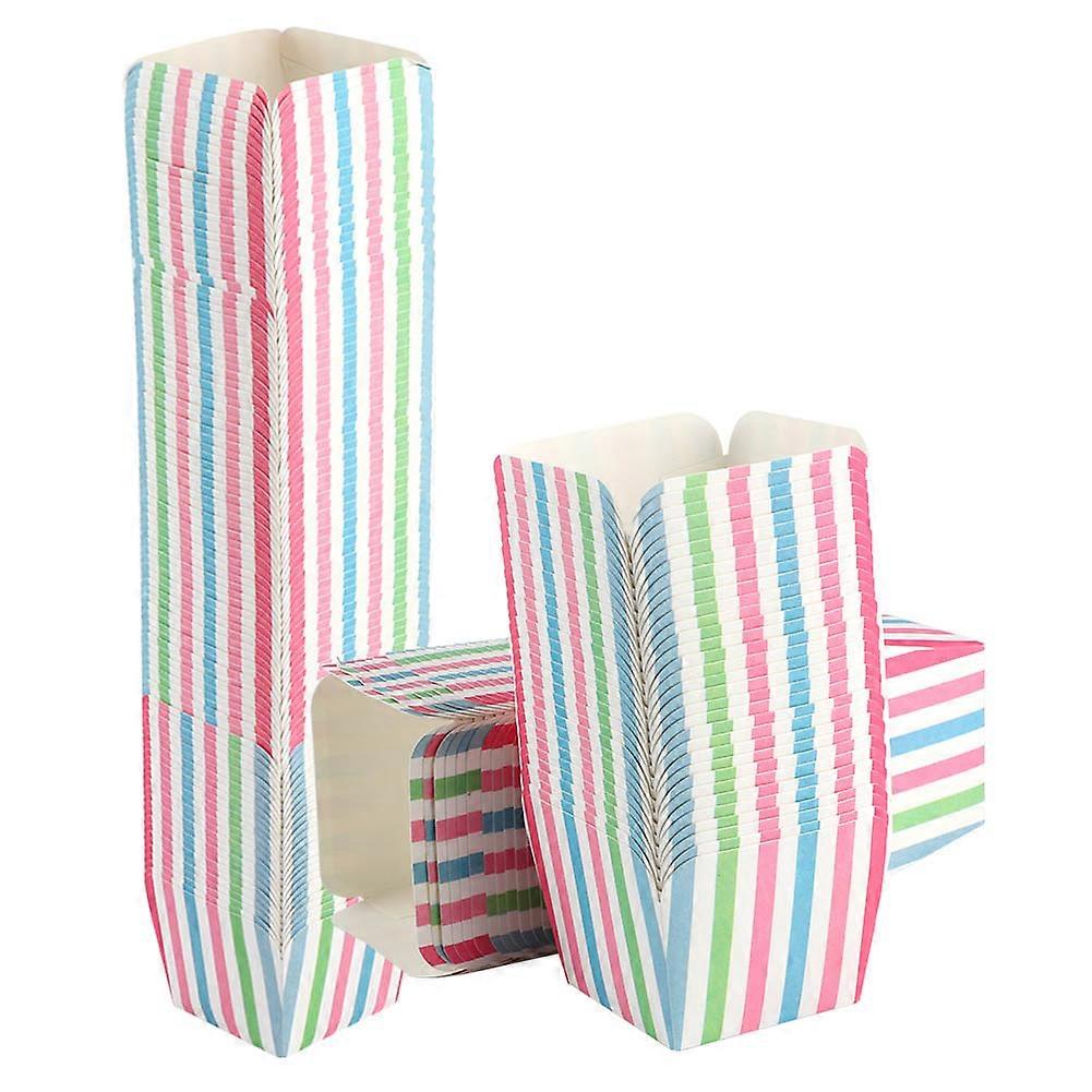 200pcs Stripe Pattern Cake Baking Cup Cupcake Muffin Case Wrapper for Home Party Decor