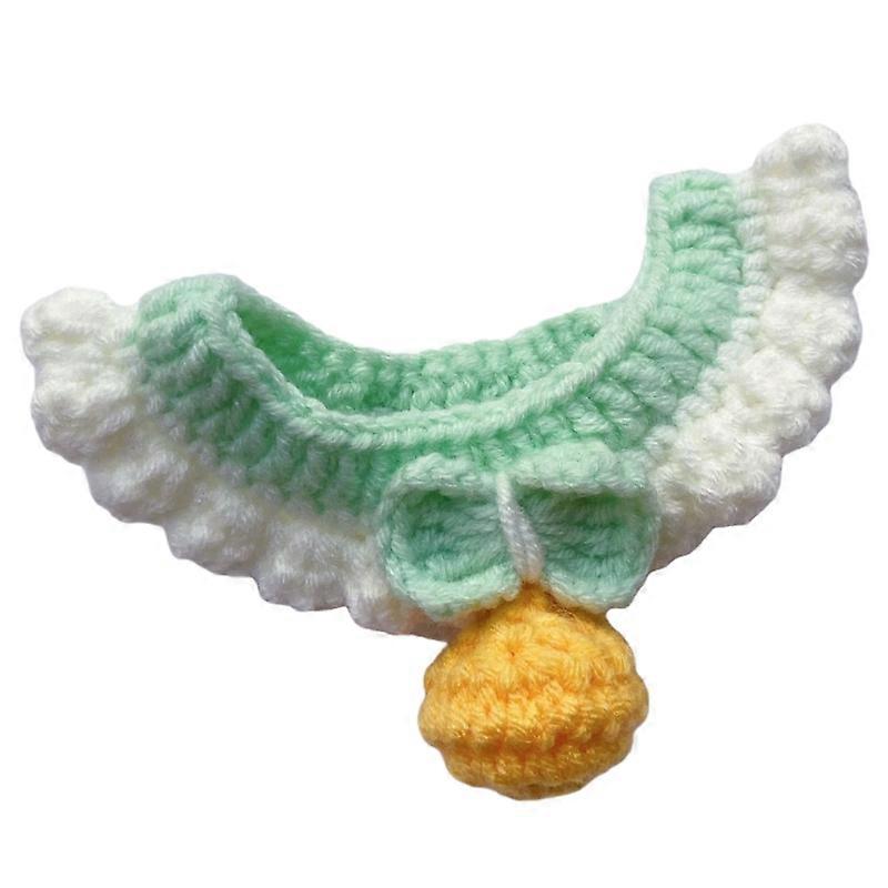 Cat Collar Handmade Knitted Collar Elastic Woolen Adjustable Kitten Collars