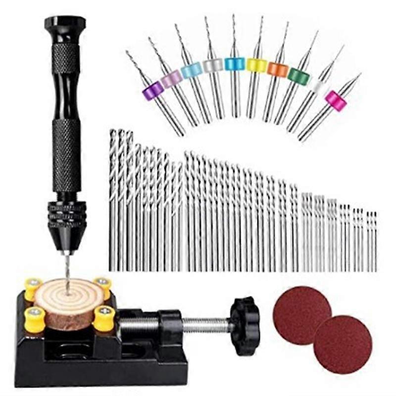 Hand drill set 62 parts Black Black