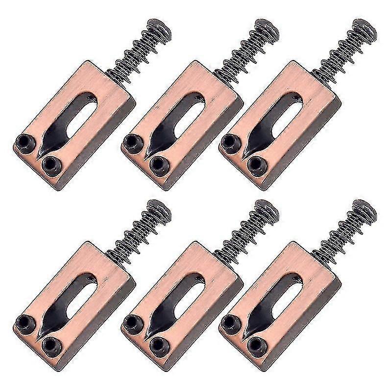 6Pcs tremolo fixed bridge saddles with spring saddle stringed for electric guitar bridge accessories
