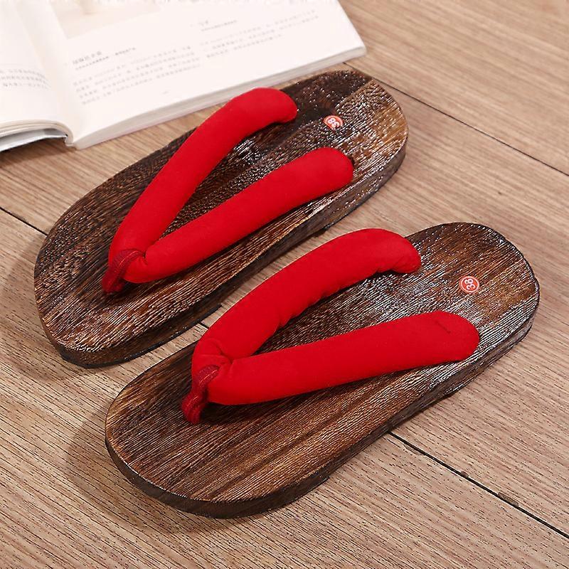 Women Men Couples Sandals Japanese Traditional Sakura Geta Clogs Kimono  Rount Toe Wooden Shoes Anime Cosplay Outdoor Flip Flops