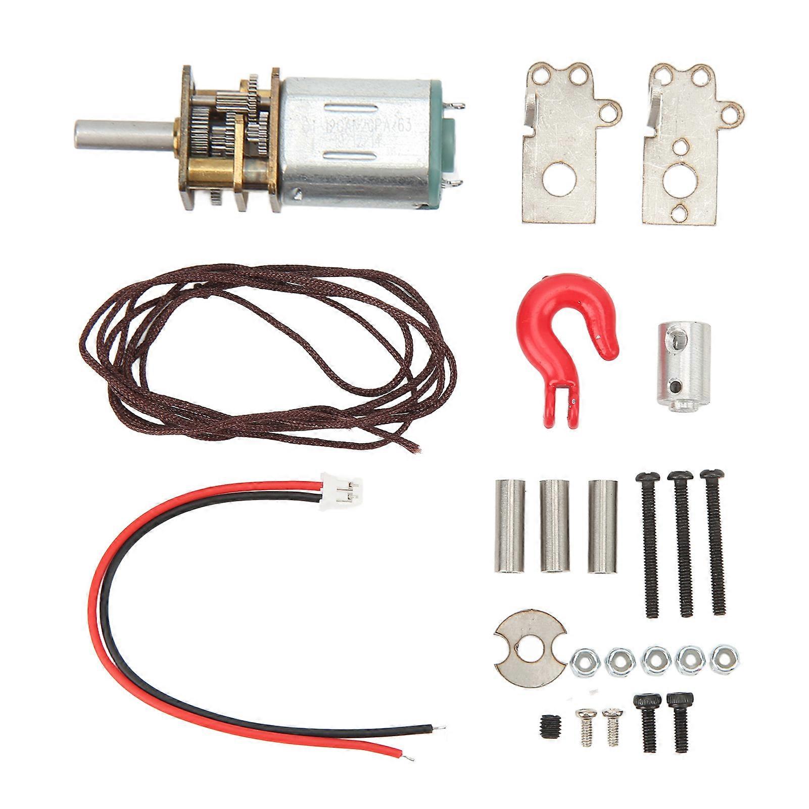 Rc Model Winch Set Remote Control Vehicle Winch With Brackets Screws Nuts And Connecting Line