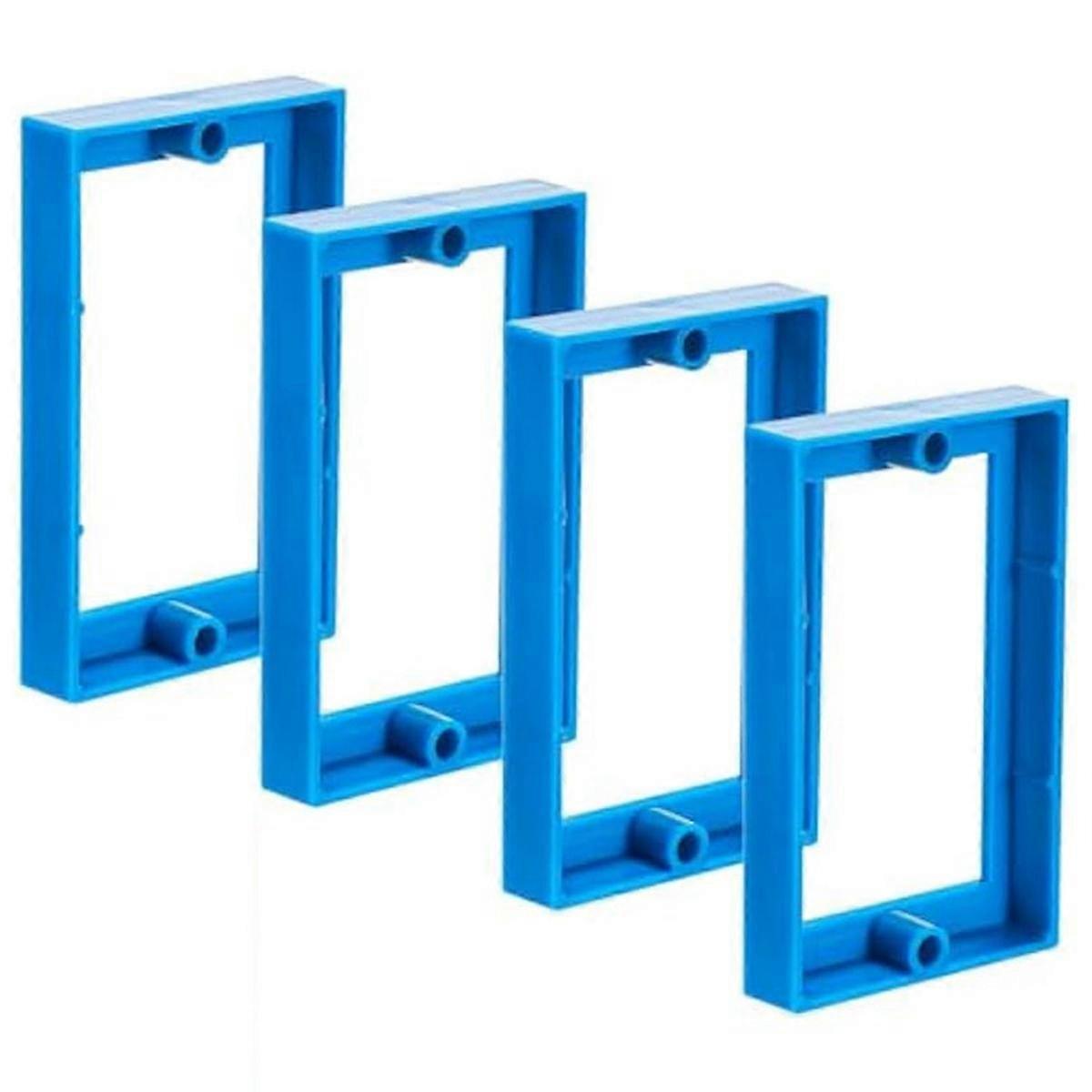 Lot de 4 rallonges de prise de courant simple 1/2 pouce, bleu