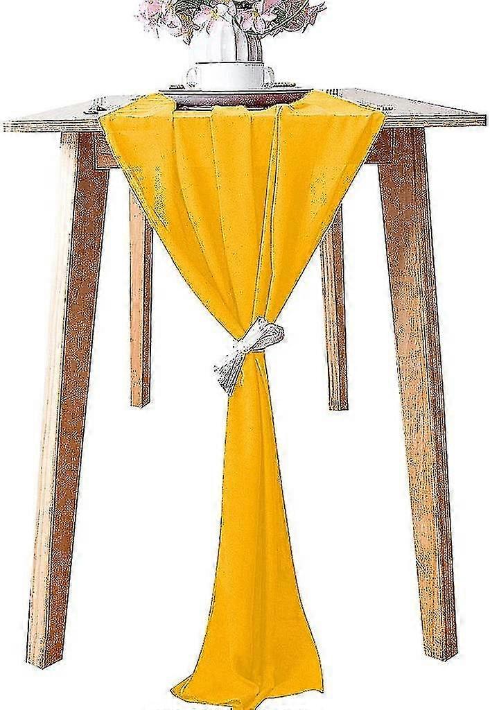 Chiffon Table Runner Coffee Tea Rustic Table Runner Sheer Table Runner Chiffon