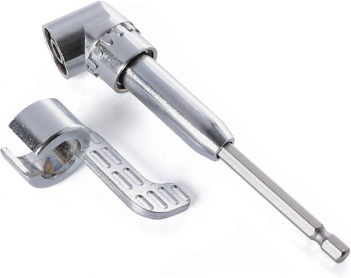 105 Degree Right Angle Drill Bit Extension Socket for Narrow Corner with Strong Magnet, 1/4" Hex Head Screwdriver
