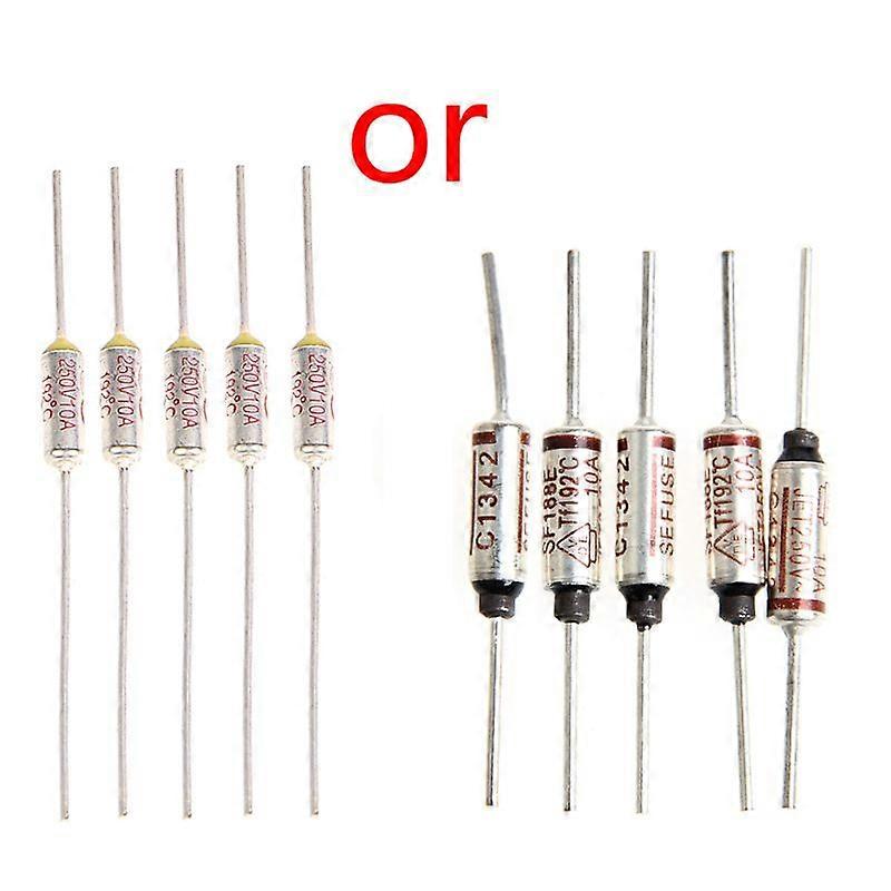 5pc Temperature Mini Fuse 250 V10A Thermal Metal Shell 192 Degree Temp Micro Cut