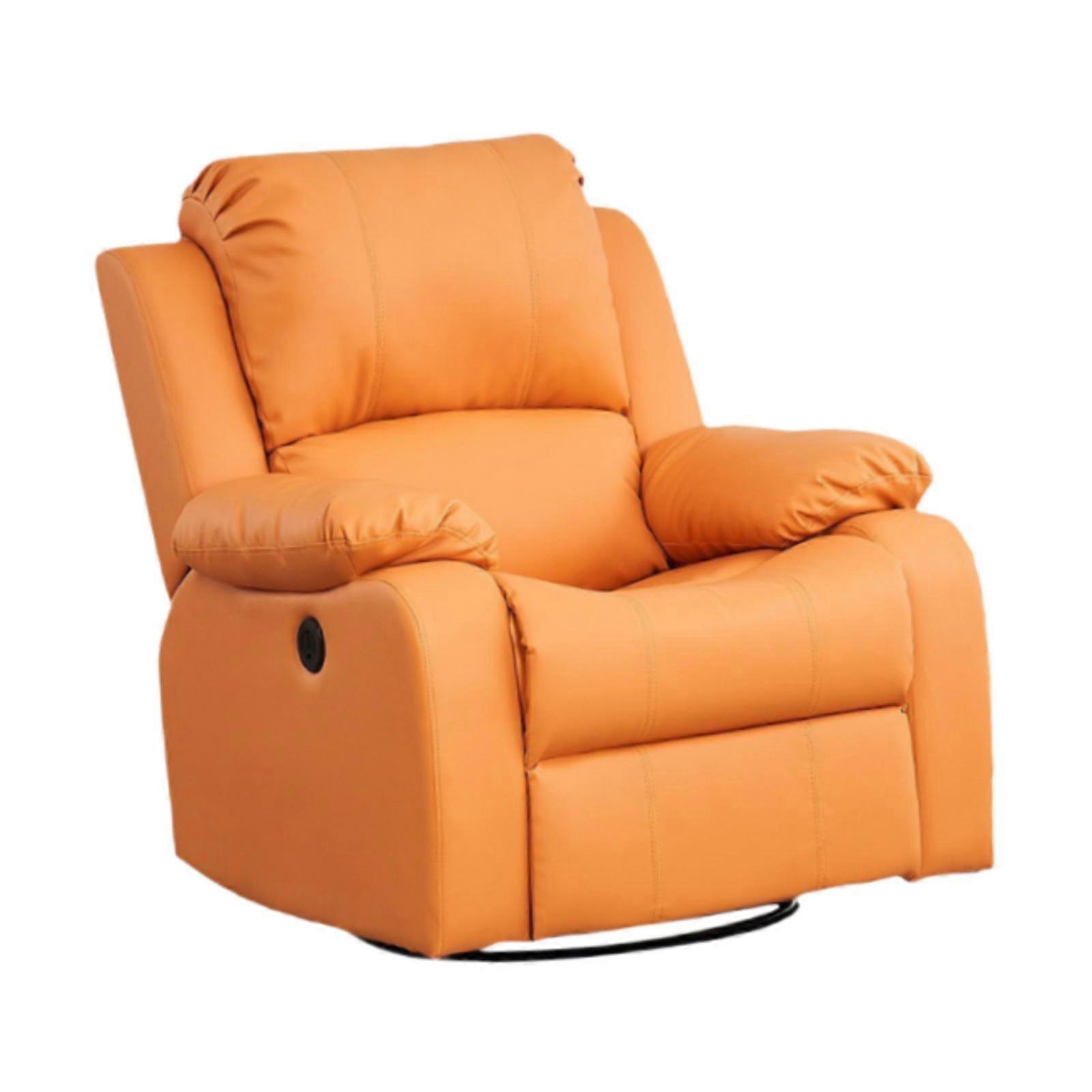 Reclining Sofa Set Ergonomic recliner Couch Set for Living Room Apartment RV Orange Lying And Sleeping