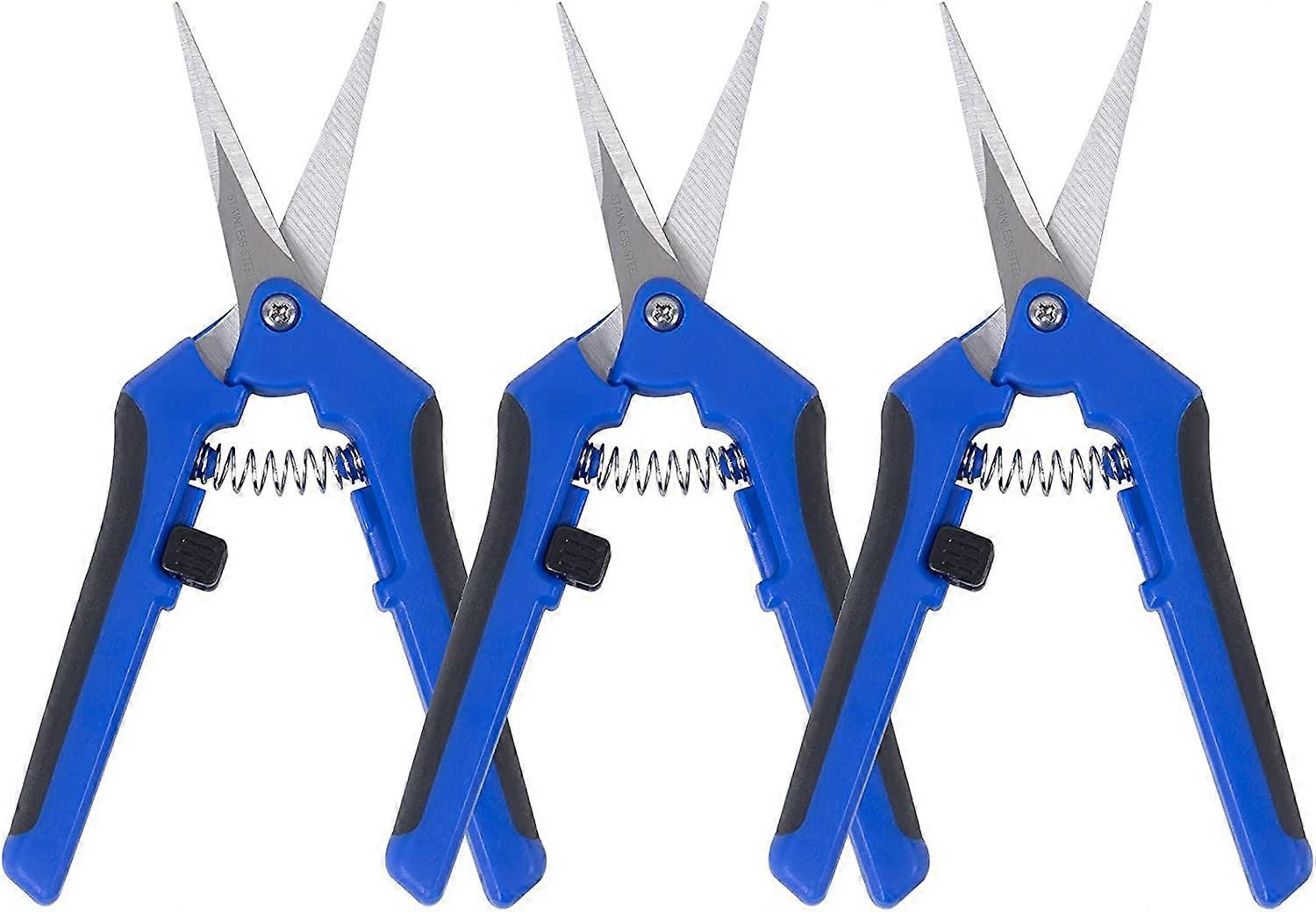 3-Pack Garden Pruning Shears, Stainless Steel Trimming Scissors, Pruner Snips wi