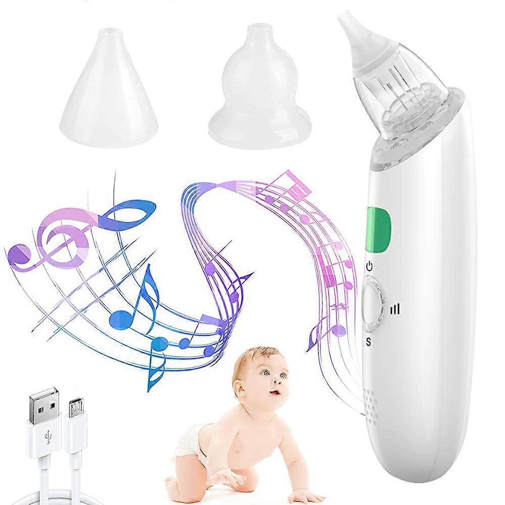 Nasal Aspirator for Baby  Baby Nose Sucker with Silicone Tips and 3 Adjustable Suction Intensities  Comfortable, Safe and Quiet Nose Cleaner  Portable