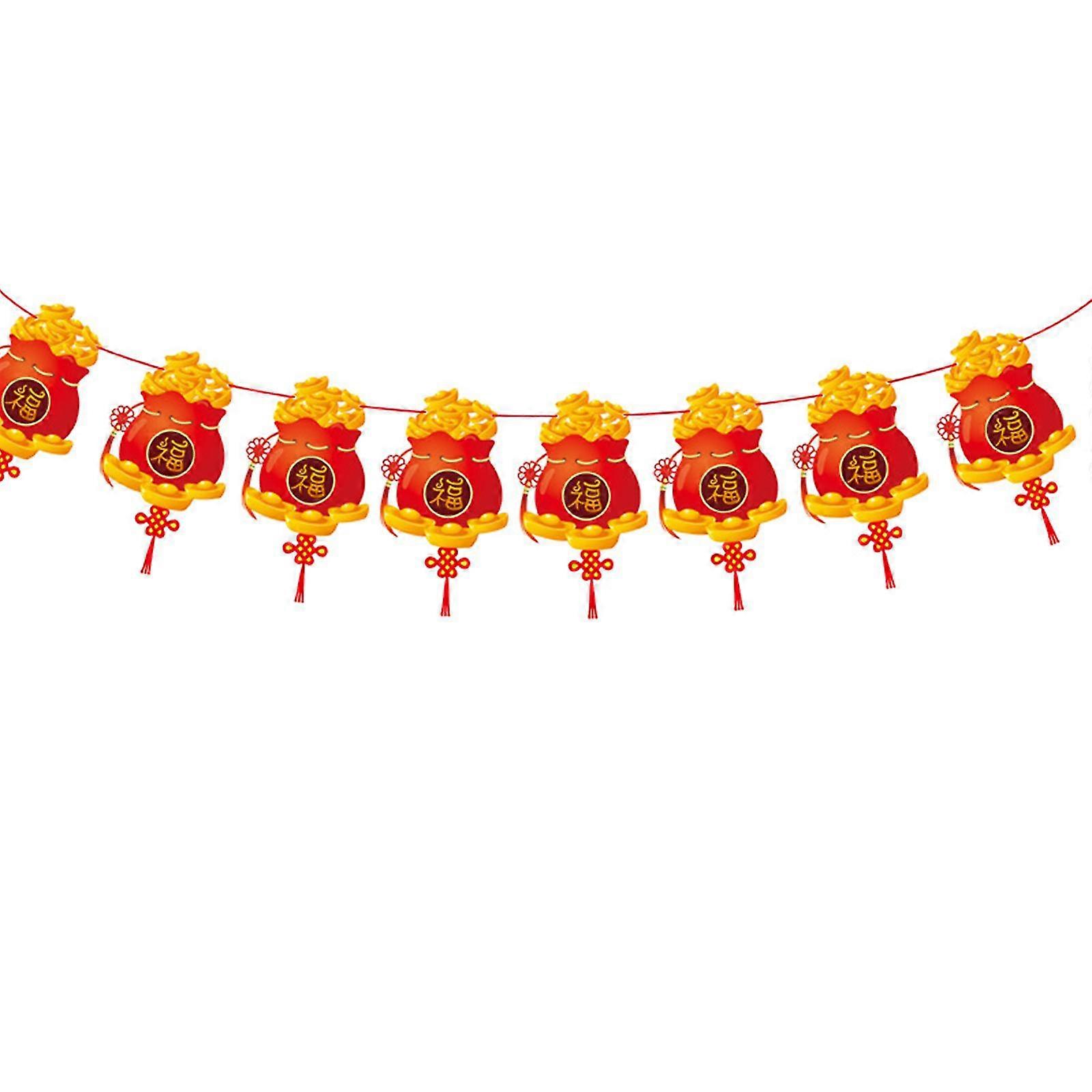 KINCJON Red Spring Festival Banners Decorations Create A Happy Festival Atmosphere