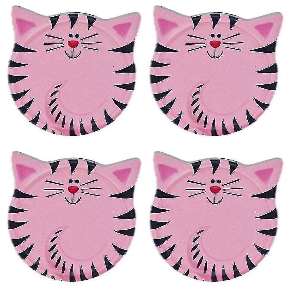 Funny Cat Shaped Ceramic Coasters For Drinks Absorbent, Unique Gift